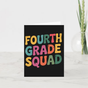 Fourth Grade Squad 4th Teacher Crew Back To School Card