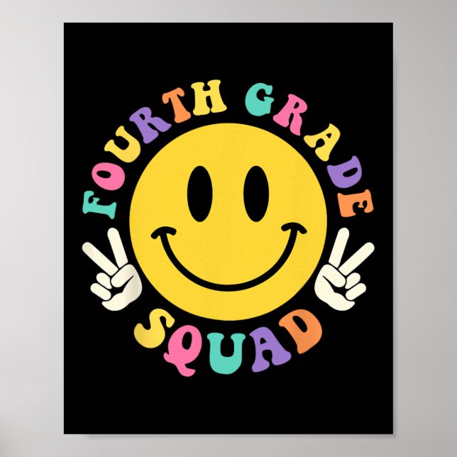 Fourth Grade Squad Back To School 4th Grade Teache Poster (Front)