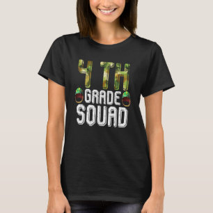 Fourth Grade Squad Camo Back To School 4th Graders T-Shirt