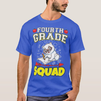 Fourth Grade Squad Funny Elementary Primary School T-Shirt