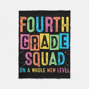 Fourth Grade Squad On A Whole New Level Gifts Back Fleece Blanket