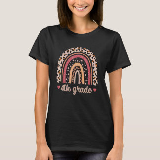 Fourth Grade Teacher 4th Grade Rainbow Kids Back T T-Shirt