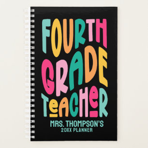Fourth Grade Teacher Colourful Text Planner