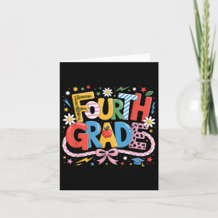 Fourth Grade Teacher Student Back To School Happy Card