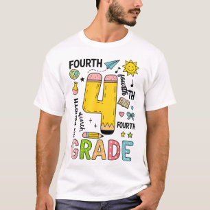 Fourth Grade Team 4Th Grade Pencil Back To School  T-Shirt