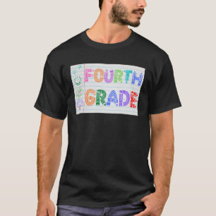 Fourth Grade Team Cute Doodle School Kids Teacher T-Shirt