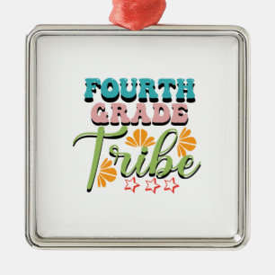 Fourth Grade Tribe Metal Ornament
