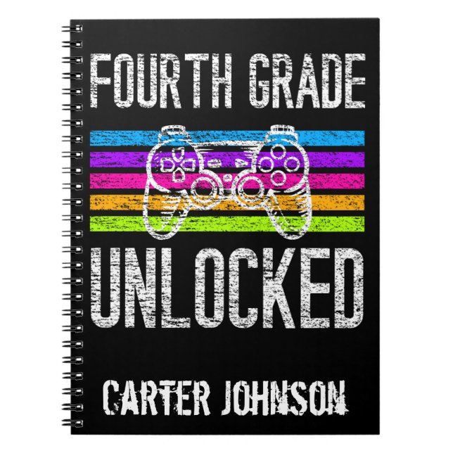 Fourth Grade Unlocked Back to School Personalised  Notebook (Front)