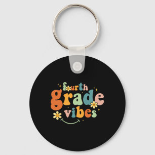 Fourth Grade Vibes 4th Grade Team Retro 1st Day Of Key Ring