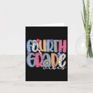 Fourth Grade Vibes 4th Grade Team Retro Back To Sc Card