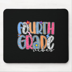 Fourth Grade Vibes 4th Grade Team Retro Back To Sc Mouse Pad