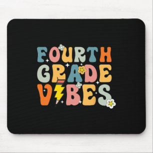 Fourth Grade Vibes Shirt 4th Retro Back To School Mouse Pad