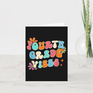 Fourth Grade Vibes Teacher Back To School 4th Grad Card