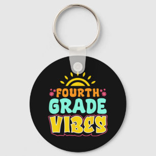 Fourth Grade Vibes Teacher Student 4th Grade Back Key Ring