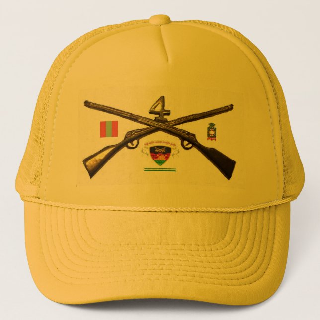 Fourth Infantry Regiment Cross Rifles Trucker Hat (Front)