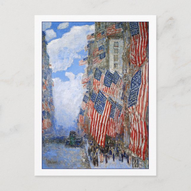 Fourth of July, 1916 by Childe Hassam Postcard (Front)