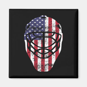 Fourth of July 4th Hockey Goalie Mask American Fla Magnet
