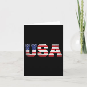 Fourth Of July 4th July Us America Flag Kids Men P Card