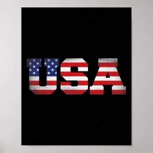 Fourth Of July 4th July Us America Flag Kids Men P Poster