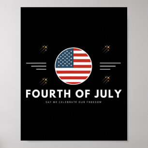 Fourth Of July 4th Of July American Flag Usa Poster