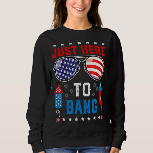 Fourth Of July 4th Of July Fireworks Just Here To Sweatshirt