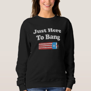 Fourth Of July 4th Of July I'm Just Here To Bang 3 Sweatshirt