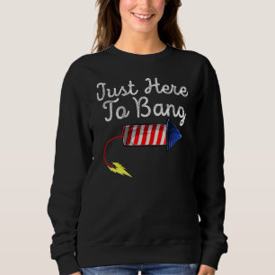 Fourth Of July 4th Of July I'm Just Here To Bang 4 Sweatshirt