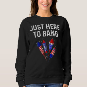 Fourth Of July 4th Of July I'm Just Here To Bang 4 Sweatshirt