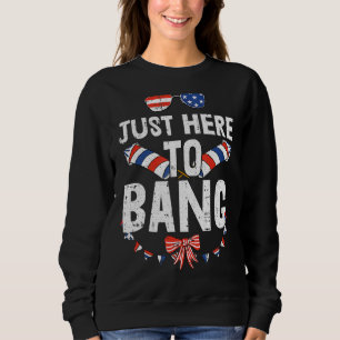 Fourth Of July 4th Of July I'm Just Here To Bang 4 Sweatshirt