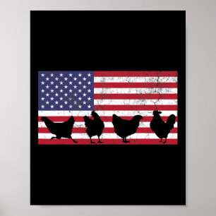 Fourth Of July 4th Of July Patriotic American Flag Poster