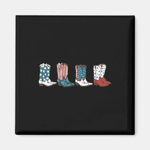 Fourth Of July 4th Of July Western Cowboy Boots Co Magnet