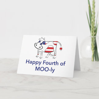 Fourth of July - American Cow Card