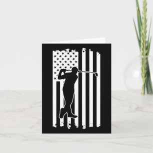 Fourth Of July American Flag Golf Course Sports An Card