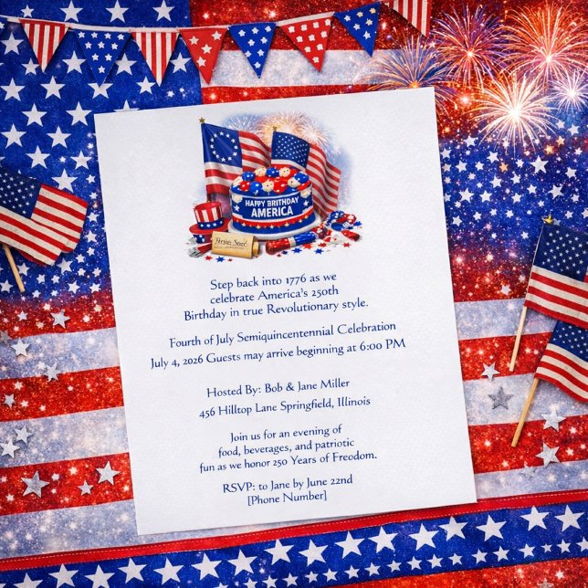 Fourth of July America's 250 Celebration  Flyer (Creator Uploaded)