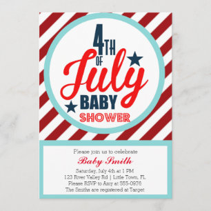 Fourth of July Baby Shower Invitation