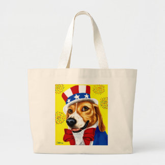 Fourth of July Beagle Dog Tote