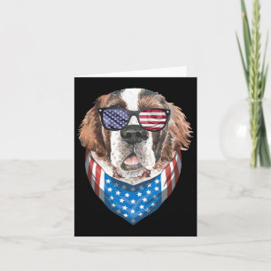 Fourth Of July Bernard American Flag July 4th St B Card