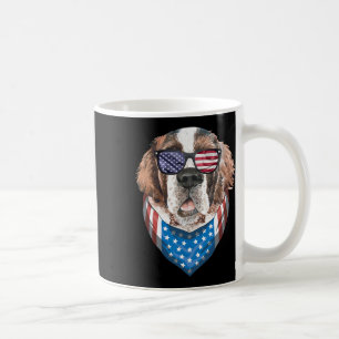 Fourth Of July Bernard American Flag July 4th St B Coffee Mug