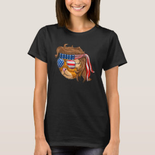 Fourth Of July Cat Mulle  American Patriotic T-Shirt