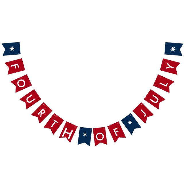 Fourth Of July Celebration any Colour any Text Bunting (All)