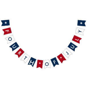 Fourth Of July Celebration any Colour any Text Bunting