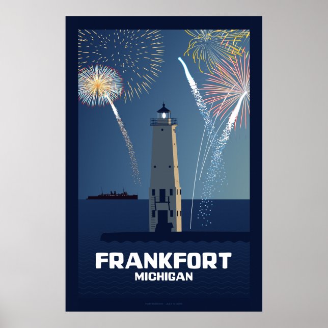 Fourth of July Celebration, Frankfort, Michigan Li Poster (Front)