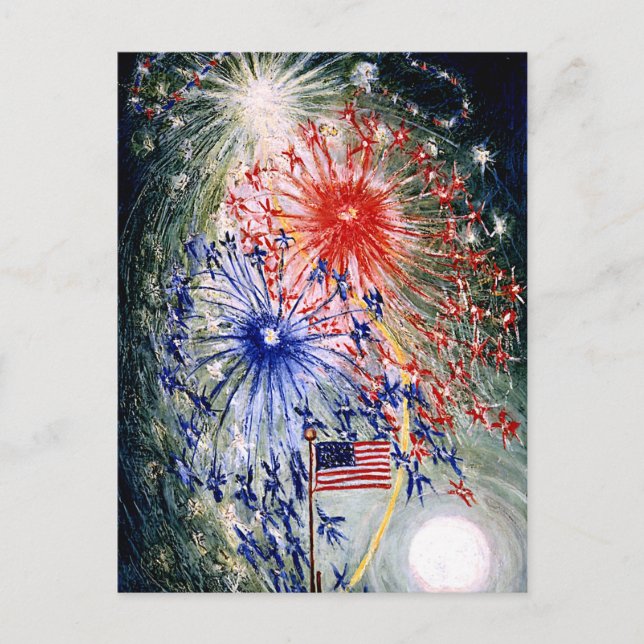 Fourth of July Celebration Holiday Postcard (Front)