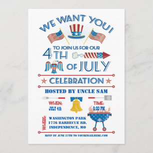 Fourth of July Celebration Invitation