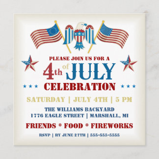 Fourth of July Celebration Invitation