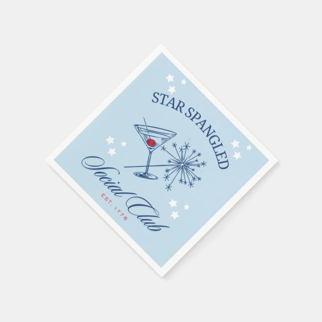 Fourth of July cocktail napkins  (Corner)