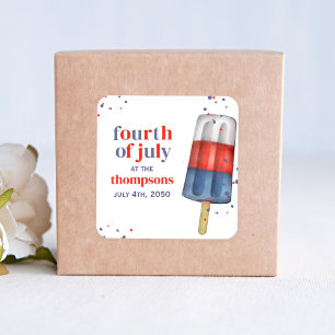 Fourth of July Cute Party Favor Label