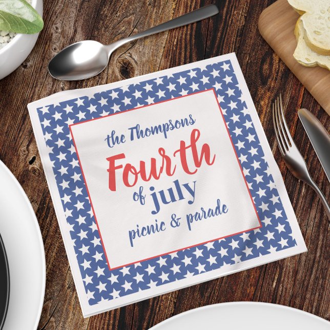Fourth of July Cute Summer Custom Napkin (Creator Uploaded)