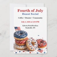 Fourth of July Doughnut Social - Red White and blu
