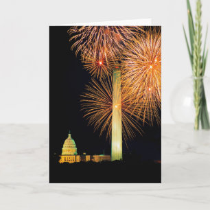 Fourth of July, Firework Display, Skyline Card